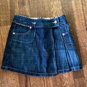 Burberry Lightweight Denim Pleated Skirt
